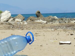 plastic bottle, bottle, beach